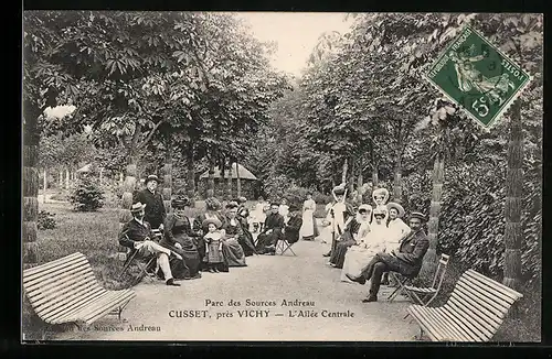 AK Cusset, l'Allée Centrale, Kinder im Park