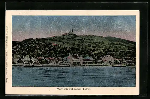 AK Marbach, Panoramaansicht mit Maria Taferl