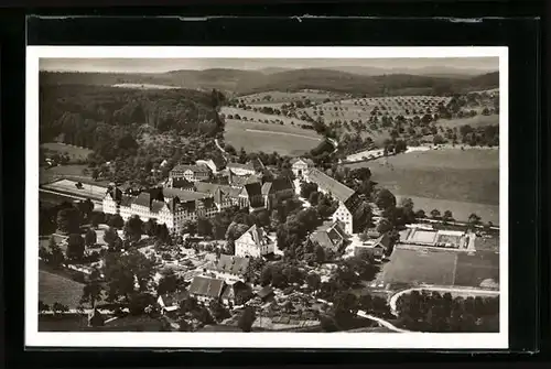 AK Schloss Salem am Bodensee, Ortsansicht, Fliegeraufnahme