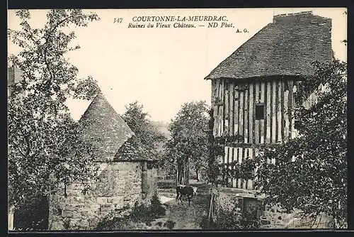 AK Courtonne-la-Meurdrac, Ruines du Vieux Château