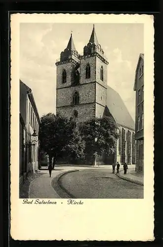 AK Bad Salzelmen, Blick auf die Kirche