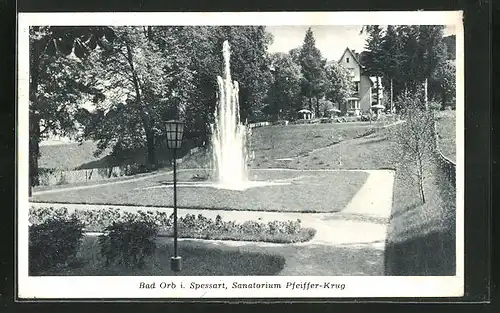 AK Bad Orb i. Spessart, Sanatorium Pfeiffer-Krug