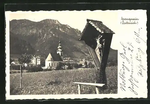 AK Grossgmain, Blick auf die Kirche