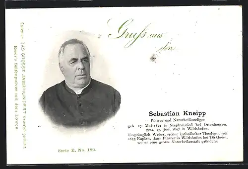 AK Sebastian Kneipp, Pfarrer und Naturheilkundiger, 1821-1897