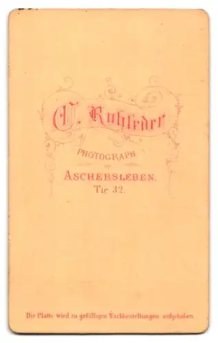 Fotografie C. Rohleder, Aschersleben, Tie 32, Junger Mann mit Hut und Stock