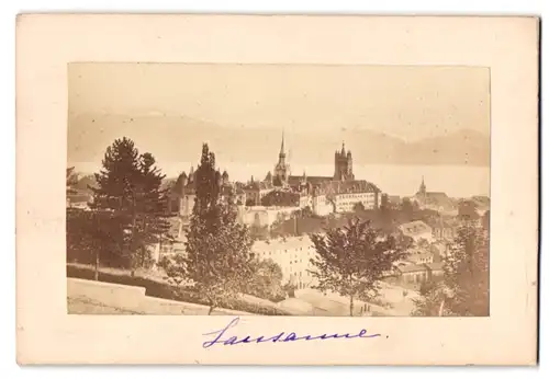 Fotografie unbekannter Fotograf, Ansicht Lausanne, Blick nach der Stadt