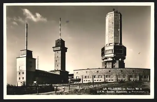 AK Feldberg, U.K.W.-Sender, Aussichtsturm unnd Fernmeldeturm