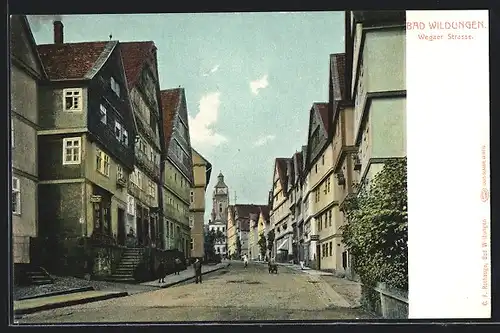 AK Bad Wildungen, Blick in die Wegaer Strasse