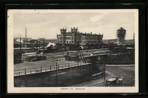 AK Hamm, Eisenbahn am Bahnhof