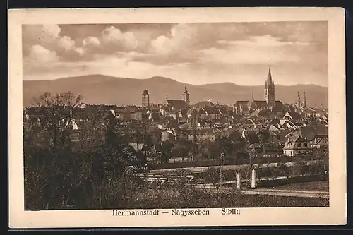 AK Hermannstadt / Nagyszeben, Panoramablick auf die Stadt