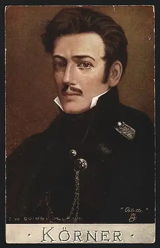AK Karl Theodor Körner, Portrait