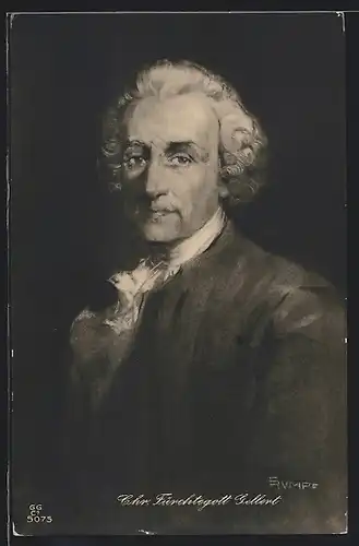 AK Chr. Fürchtegott Gellert, Portrait