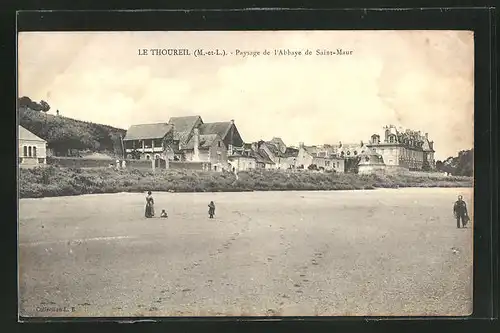 AK Le Thoureil, Paysage de l`Abbaye de Saint-Maur