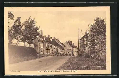 AK Arquian, Route de Neuvy, Strassenpartie