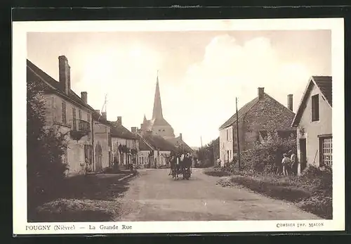 AK Pougny, la Grande Rue