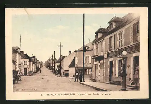 AK Brinon-sur-Beuvron, Route de Varzy