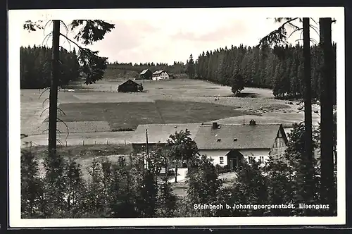 AK Steinbach / Erzgebirge, Teilansicht mit Eisenganz