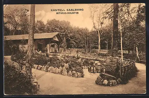 AK Kastell Saalburg, Mithras-Heiligtum mit Gebäude