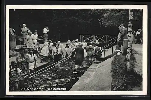 AK Bad Wörishofen, Wassertreten, Badekultur