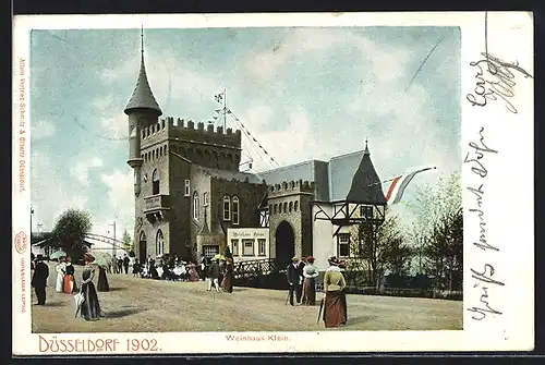 AK Düsseldorf, Industrie- und Gewerbe-Ausstellung 1902, Weinhaus Klein