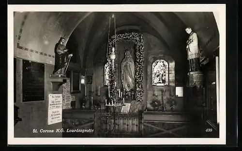 AK St. Corona, Loudesgrotte, Höhle