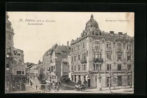 AK St. Pölten, Restaurant Kaiserkrone und Kremserstrasse