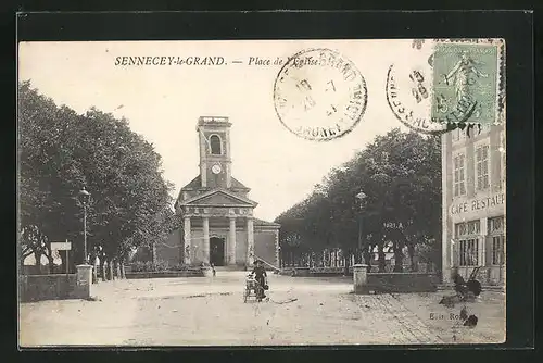 AK Sennecey-le-Grand, Place de l'Eglise