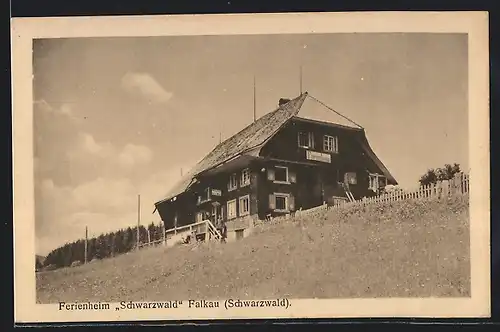 AK Falkau /Schwarzwald, Am Ferienheim Schwarzwald