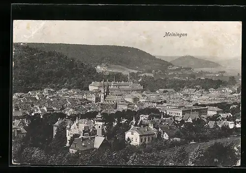 AK Meiningen, Gesamtansicht mit Schloss