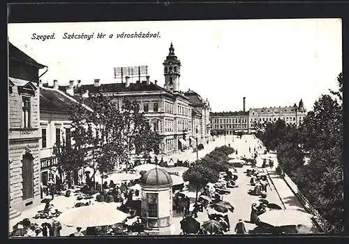 AK Szeged, Szechenyi ter a varoshazaval