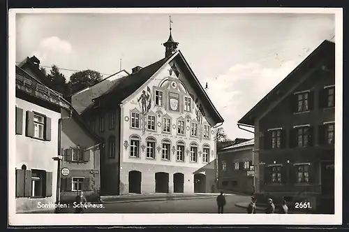 Foto-AK Sonthofen, Ansicht vom Schulhaus