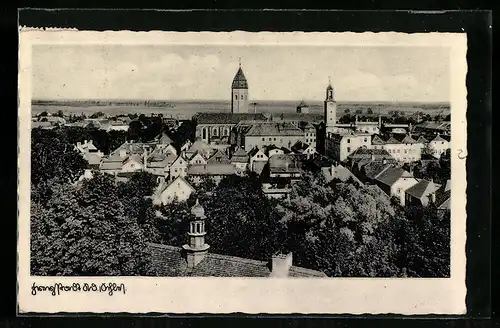 AK Freystadt, Ortsansicht mit Kirche aus der Vogelschau