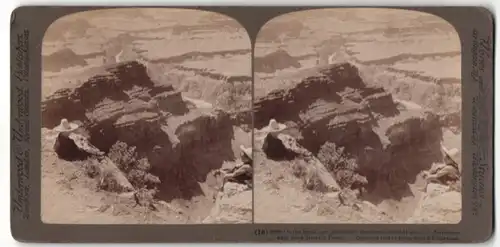 Stereo-Fotografie Underwood & Underwood, New York, Ansicht Rowes Point / Arizona, Gran Canon