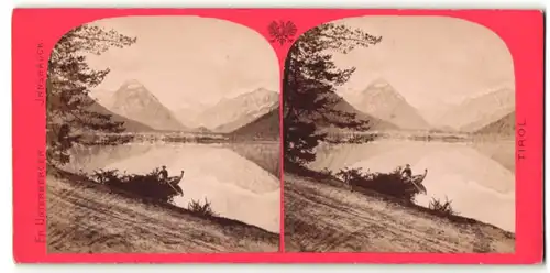 Stereo-Fotografie Fr. Unterberger, Innsbruck, Ansicht Achensee, Panorama mit Pertisau