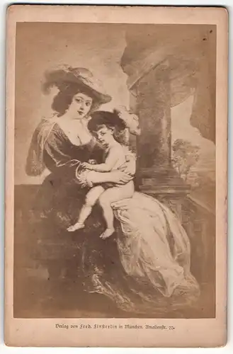 Fotografie Ferd. Finsterlin, München, Portrait der Gattin Rubens`, Gemälde nach Rubens