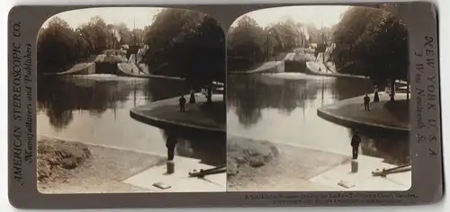 Stereo-Fotografie American Stereoscopic Co., New York, NY, Ansicht Trollhättan, Dampfer in der Schleuse