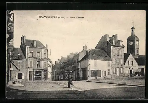 AK Montmarault, Place d`Armes, l`Eglise