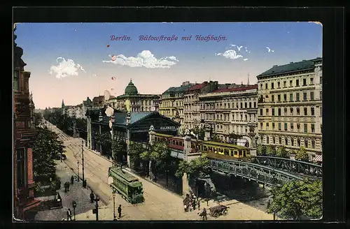 AK Berlin-Schöneberg, Bülowstrasse mit Hochbahn, U-Bahn