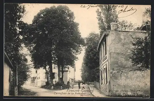 AK Ermont-Cernay, Carrefour de la Fontane