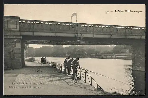 AK Saint-Ouen-L`Aumone, Sous le pont du chemin de fer