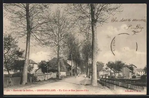 AK Grandvillars, Un Coin et Rue Jeanne d`Arc