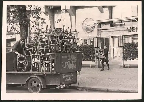 Fotografie Ansicht Berlin, Roxy-Palast, Haptstrasse 78 /79, Bestuhlung im Aussenbereich wird im Herbst 1940 abgeholt