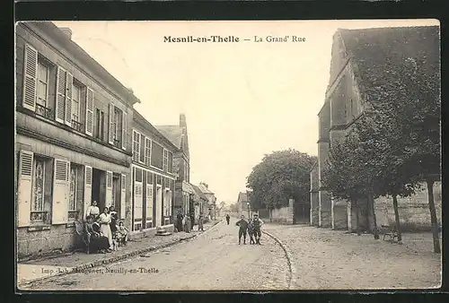 AK Mesnil-en-Thelle, La Grande Rue