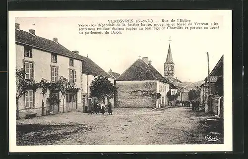 AK Verosvres, Rue de l`Eglise, Remise et Ecurie