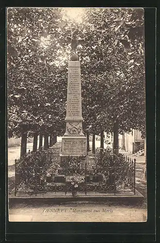 AK Dennevy, Monument aux Morts