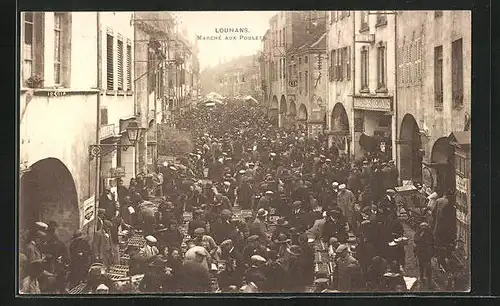 AK Louhans, Marché aux Poulets, Geflügelmarkt