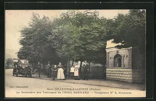 AK Grandris-Alliéres, le Belvedere des Terrasses de l'Hotel Gonnard