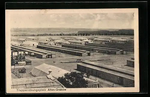 AK Alten-Grabow, Truppenübungsplatz aus der Vogelschau