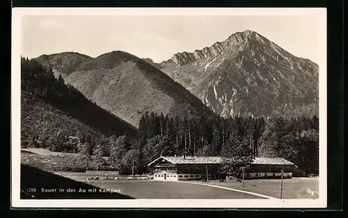 AK Bad Wiessee / Obb., Gasthaus Bauer in der Au gegen Kampen