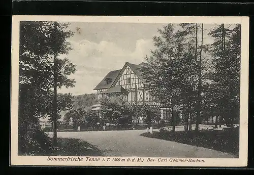 AK Tenne i. T., Gasthaus Tenne, Bes. Carl Gemmer-Bachon